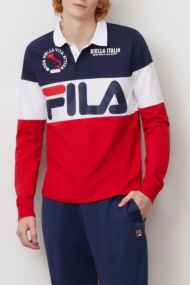 Fila Polo Mens Navy/White/Red - Sprat Rugby - Philippines 0413687-NK